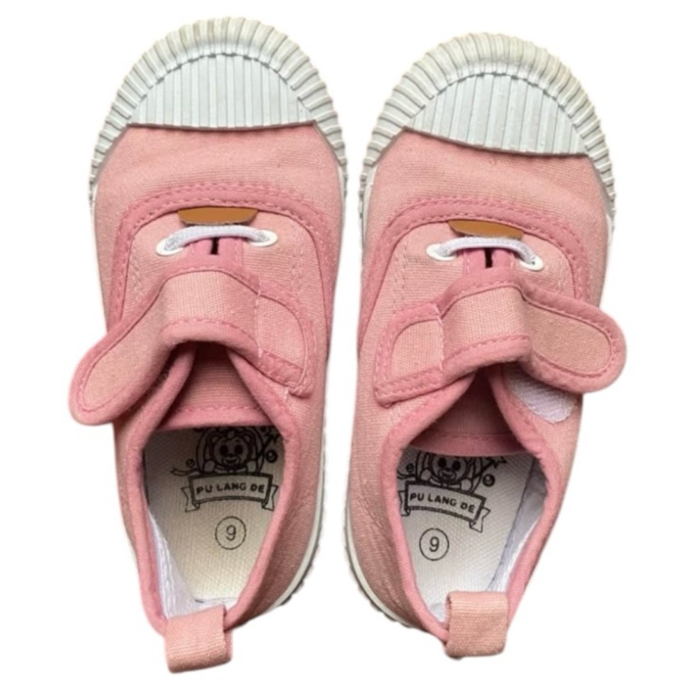 Pu Lang De toddler girls canvas sneakers size 9